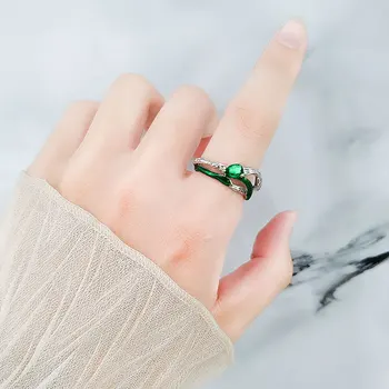VENTFILLE Сребърен пръстен със змия, за жени, подарък за рожден ден за момичета, нередовна бижута от цирконий с течна лава, директна доставка на едро
