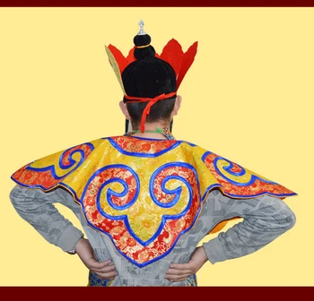 Тибетски будизъм, дрехи магьосник-монах, пет короните на Буда, престилка с миризмата, колан, Грандиозен фестивал, оригинален костюм за тибетската будистката тантра Тибетски будизъм, дрехи магьосник-монах, пет короните на Буда, престилка с миризмата, колан, Грандиозен фестивал, оригинален костюм за тибетската будистката тантра 2