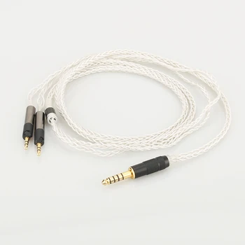 1 бр Hi-Fi аудио 4,4 мм балансиран 8-жилен посеребренный кабел за слушалки за по-ATH-R70X