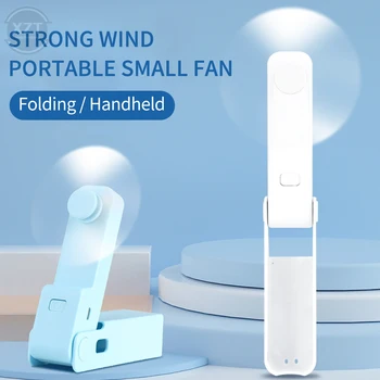 1 БР. преносим вентилатор Мини ръчен охлаждащ вентилатор USB 400 mah зареждане на ръчно малък джобен fan Folding климатик за улицата