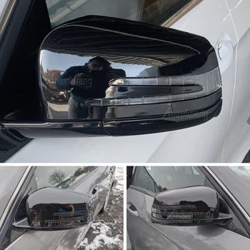 1 Пара, За да Benz C Class W204, E W212 CLS C218 GLA X156 на Капака на огледалото за обратно виждане, изработени от въглеродни влакна черно и гланц цвят