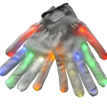 1 чифт led светещи унисекс ръкавици, 6 режима на мигающего светлина, Рейв, хладен светлина, ръкавици, ръкавица за Хелоуин, аксесоари за партита FS99