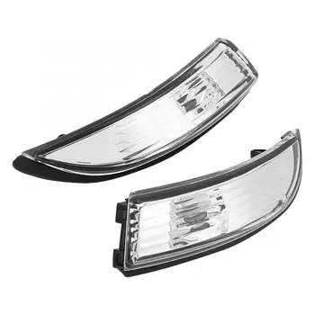 1 Чифт Автомобилни Огледала за обратно виждане, светлинен Индикатор Указател на завоя, Лампа Подходяща за Ford Fiesta 2009-2015, Огледало за обратно виждане, Отточна тръба на шарнирна връзка Лампа