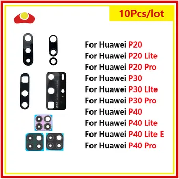 10 бр. за Huawei P20 P30 Pro P40 Lite P40 Pro plus P40 Lite 5G P40 Lite E задната камера за обратно виждане, стъклен обектив с лепило