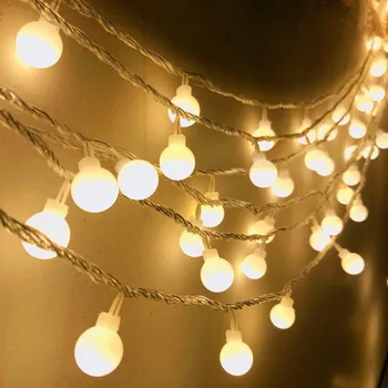 10 м led гирлянди външни топката верига светлини, гирлянди лампи приказни светлини Домашно парти Сватба градина коледна украса