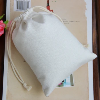 100 бр./лот, висококачествени холщовые малки чанти на съвсем малък, индивидуални чанти и калъфи за бижута на едро, подарък калъф 11 * 15 см за опаковане на бижута