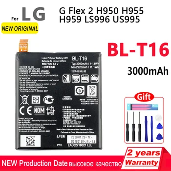 100% Оригинален 3000 mah BL-T16 Батерия за LG G Flex 2 H950 H955 H959 LS996 US995 Смартфон на Висококачествени акумулаторни Батерии С Инструменти