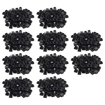 1000 бр. пластмасови квадратни тръбна вложка, заглушающие шапки 20 мм X 20 мм, цвят черен