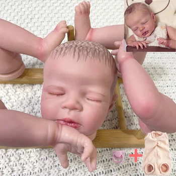 16-инчов вече боядисани комплект за кукли-реборна Zendric с филтър корпус и миглите, форма за новородени, детайли за ръчно изработени кукли 