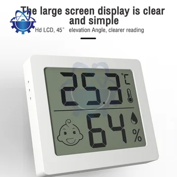2 in1 Мини стаен термометър LCD дигитален стаен влагомер Сензор за влажност на въздуха м стаен термометър температурата