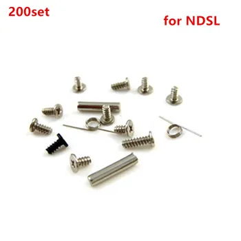 200 комплекта нови болтове + пружини L R + втулка, малки метални фитинги, пълен комплект за Nintend NDSLite