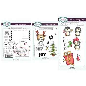 2021 Зимна Коледна серия от Прозрачен печат, шаблони за scrapbooking, декор, печати за подпечатване, ръчно изработени поздравителни картички, албум, за да проверите за дневник