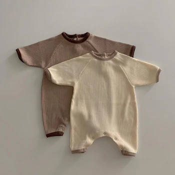 2023 Гащеризон за малки момичета и момчета, дъгата памук детски пуловер с дълъг ръкав, гащеризон, скъпа дрехи за новородени, Аксесоари за детски дрехи