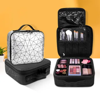 2023 Косметичка Удобна чанта за съхранение, пренасяне, пътуване, работа, преносими, козметични чанти за жени