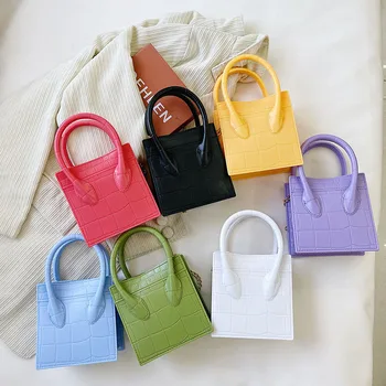 2023 Модни нова чанта през рамо за жени са светли едноцветни цветя, ежедневни универсални корейската версия портмонета и чанти