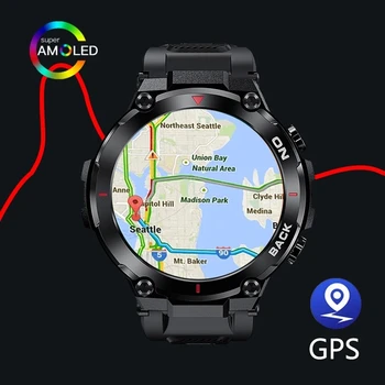 2023 Нови Военни GPS smart-часовници AMOLED 360 * 360 HD Екран на Сърдечния ритъм Водоустойчив смарт часовници са Приложими За Huawei, Xiaomi