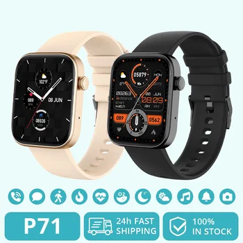 2023 Нови умен часовник P71 за мъже и жени, безплатна доставка, мультиспортивные режими, подпомагаща терапия, по-добра динамика, гласово повикване, водоустойчив