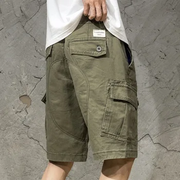 2023 Работно облекло шорти за мъже универсални японски модни ежедневните свободни панталони летни тънки официални панталони за мъже