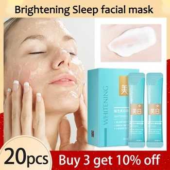 20pcs Хидратиращ маска за лице против бръчки, спящата маска с хиалуронова киселина, укрепване козметични корейски средства за грижа за кожата