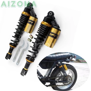 2x мотоциклетни 360 мм амортисьори Златна задно окачване за Honda, Suzuki, Kawasaki Скутер Quad ATV универсален