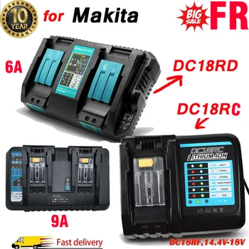 3A 6A 9A Зарядно устройство за Makita 18 В LXT Литиево-йонна BL1860 BL1830 BL1850 DC18RC DC18RD 14,4 Волта ~ 18 ВОЛТА батерия BG FR DE