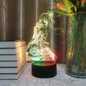 3D Led Лампа Kamisato Ayaka Аниме Genshin Impact Game 16 Цвята лека нощ За Детски Домашния Интериор на Коледно Парти Илюзия Подарък