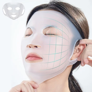 3D силиконова маска за лице, средство за грижа за кожата на жените, подвесная маска за лице, гелевый лист, за многократна употреба, стягащ, против бръчки, стягане на ухото, които определят инструменти