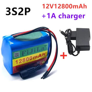 3S2P 12V 12800mah batterie 18650 Li-Ion 12,8 Ah akkus mit BMS Lithium-Batterie пакети Schutz Bord + ladegerät