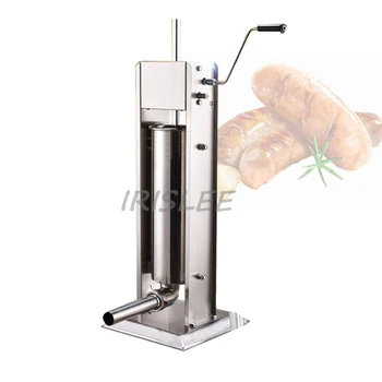 3Л Спринцовка за колбаси, домашна машина за приготвяне на месо, ръчно изработени на вертикален клизма от неръждаема стомана, кухненски инструмент