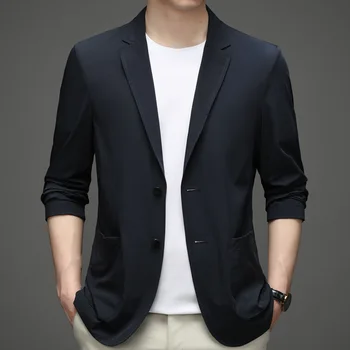5961-RR-свободна корейската версия на Man 2021 годишният нов монтиране копринен костюм по поръчка, дишащи с къс ръкав
