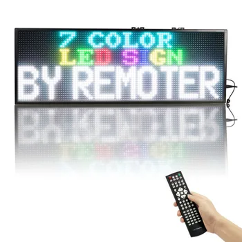 59x10,7-инчов RGB пълноцветен дистанционно управление с Програмируема превъртане пълноцветен led знак обяви Дисплей
