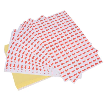 60 листа /10800 бр. стикери с етикети размер 10x12 мм, етикети с червена стрелка, маркиране на дефекти, за да преработи етикети, стикери