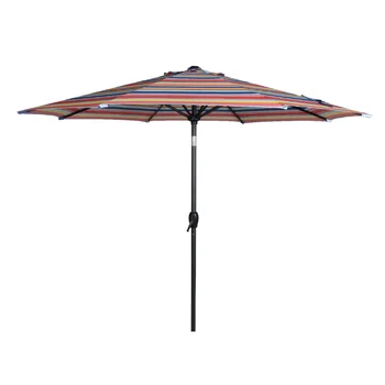 9 фута многолентови през цялата открит наклонен чадър за вътрешен двор с дръжка