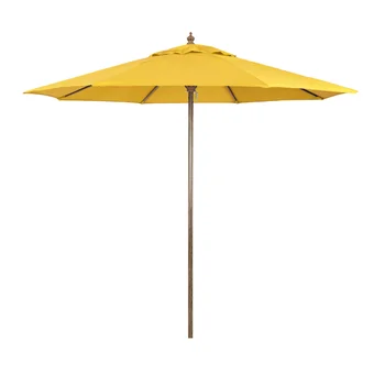 98-инчов жълто шестостенния чадър за вътрешен двор с однотонным принтом
