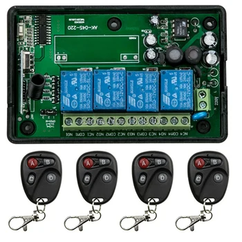 AC80-260V 4CH RF Безжична Система за дистанционно управление /Двигател и електрическа врата 220 v модул за Обучение кодекс приемник