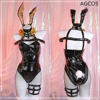 AGCOS SPY × FAMILY Yor Forger Doujin Бъни Момиче Cosplay костюм дамски кожени тела Секси cosplay