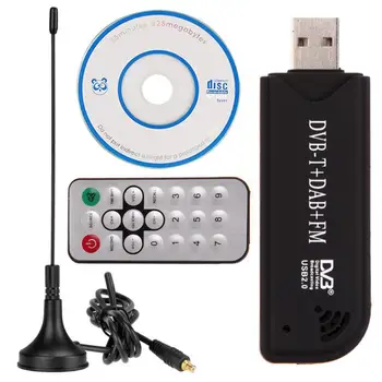 ALLOYSEED Висококачествен USB2.0 Цифров DVB-T SDR + DAB + FM TV тунер Приемник СПТ TV Stick RTL2832U + FC0012