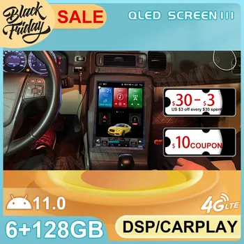 Android 11,0 6G + 128 GB Tesla Стил За Volvo S60, V60 2011-2018 Автомобилен GPS Навигация Стерео Радио Авто Мултимедиен Плейър Главното Устройство
