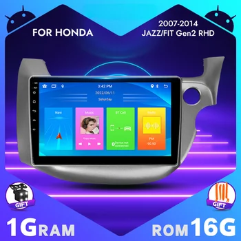 Android10 9-инчов сензорен екран, радио колата е стерео аудио видео плеър за Honda Jazz Fit Gen2 2007-2014