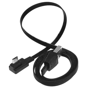Bis Unten Links Rechts Abgewinkelt 90 Grad USB Micro USB Stecker auf USB männlichen Daten Ladung 2A stecker Kabel 20cm 50cm für