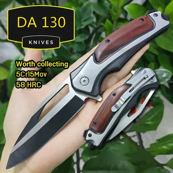 BK DA130 Джобен 58HRC Сгъваем Нож 5Cr15Mov Нож С Дървена Дръжка, Външни Тактически Ловни Ножове за Оцеляване Къмпинг EDC Инструмент