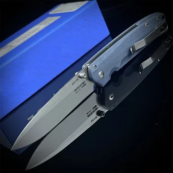 BM 485 Джобен Сгъваем Нож M390 Атласное Просто Острието G10 Дръжки Тактическо Оцеляване, Къмпинг, Лов EDC Флипер Нож Клип Инструмент