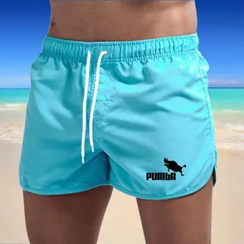 Celana renang pendek онлайн kering pria, celana renang pantai seksi untuk pria