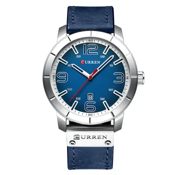 CURREN 8327 мъжки часовник с календар водоустойчив кварцов часовник на колана си ежедневни бизнес мъжки часовник