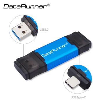 DataRunner USB TYPE C USB Флаш устройство за мобилни устройства Type-C / КОМПЮТЪР 512 GB 256 GB 128 GB 64 GB 32 GB Външен Диск Карта