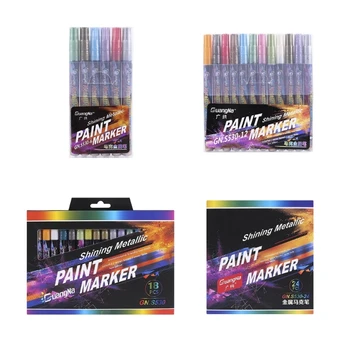 DXAB Метална маркерная писалка за рисуване, маркер за хартия, рисуване, осветление, различни цветове за писма, художествени канцеларски материали