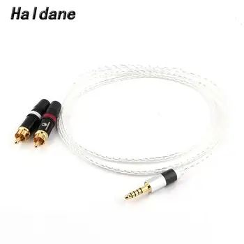 Haldane Hi-Fi Посеребренный 4,4 мм Балансный аудио кабел с 2 RCA 4,4 мм Балансиран Кабел Актуализации за WM1A/1Z PHA-1A/2A Z1R