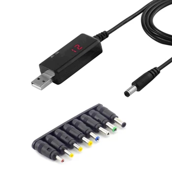 Hdmi адаптер за повишаване на мощността от USB 5 до DC9V 12 В, USB-конектор 8 бр., led