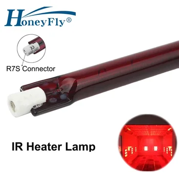 HoneyFly 10шт Индивидуални 405 мм инфрачервена халогенна лампа 1200 W 220 В R7S Нагревателен елемент ИНФРАЧЕРВЕН нагревател Лампа за Сушене на Печат Живопис