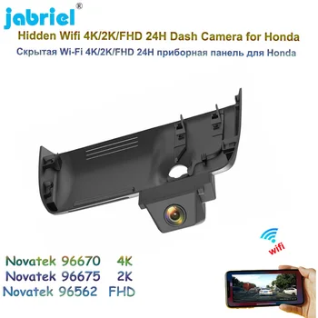 Jabriel 2K 4K UltraHD 2160P Автомобилен Видеорекордер Wifi Видеорекордер За Шофиране Honda CRV C-R-V 2015 2016 2017 2018 2019 2020 2021